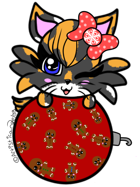 Calico Kitten On Christmas Ornament - Sp