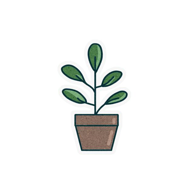 Plant pot sticker