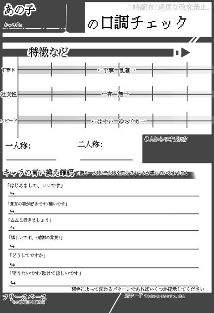 気になるあの子の口調チェック