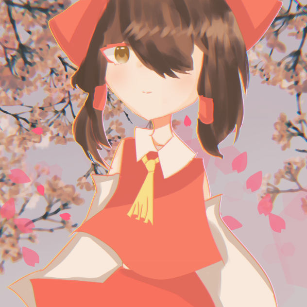 桜と霊夢さん