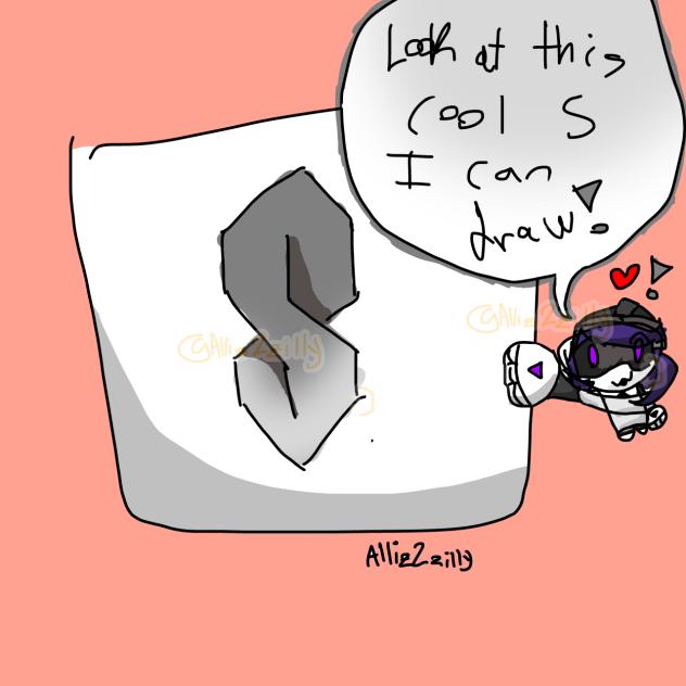 Look at this cool S i can draw!!