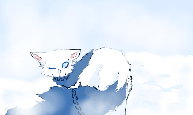 White birds fly alone…