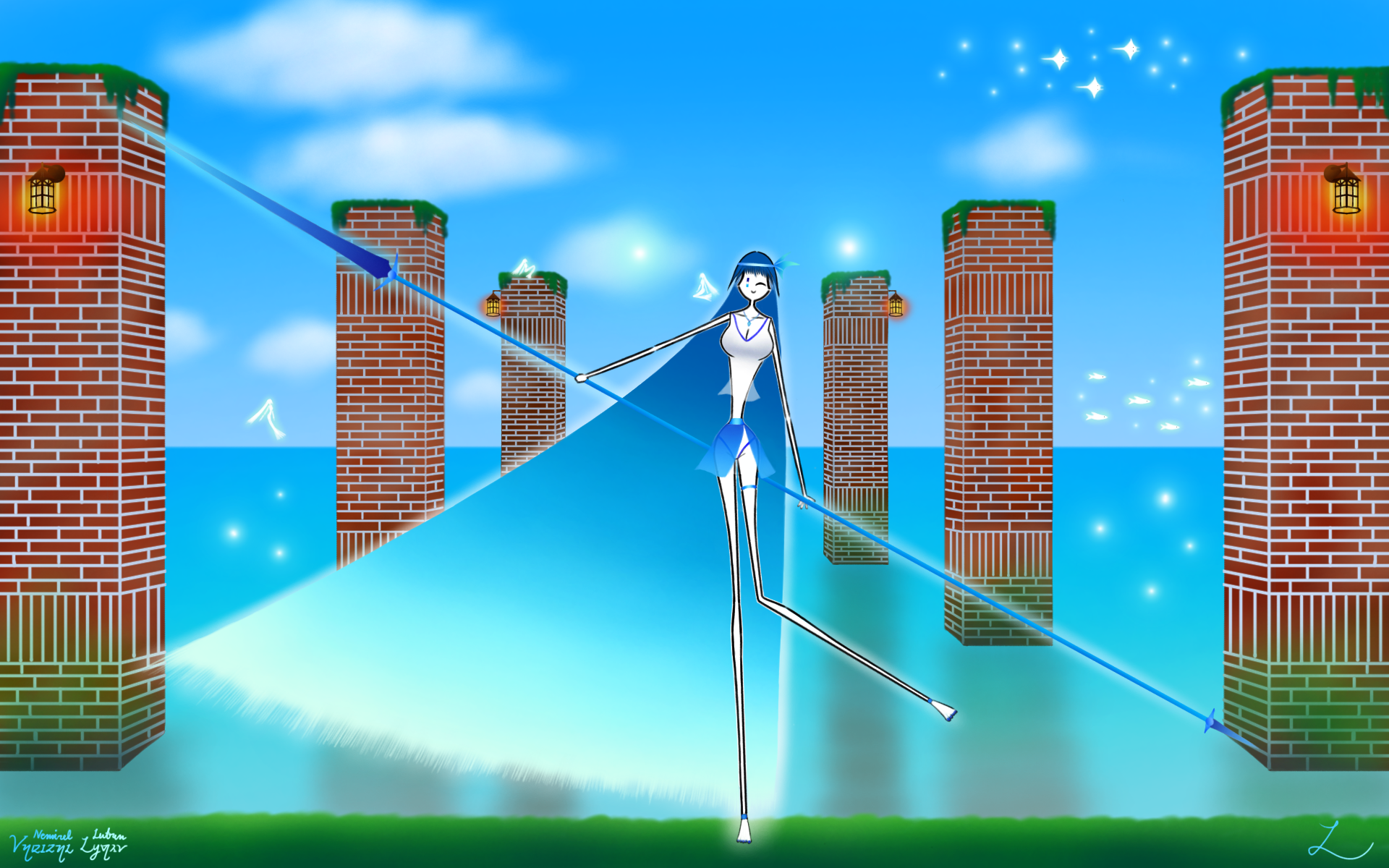 Corridor of the Azure Sea - ibisPaint