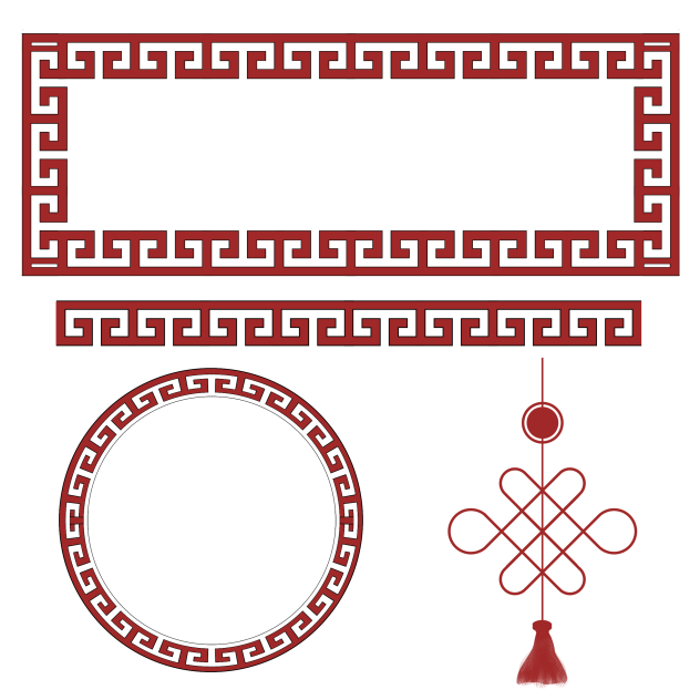 China Motif Color Frame