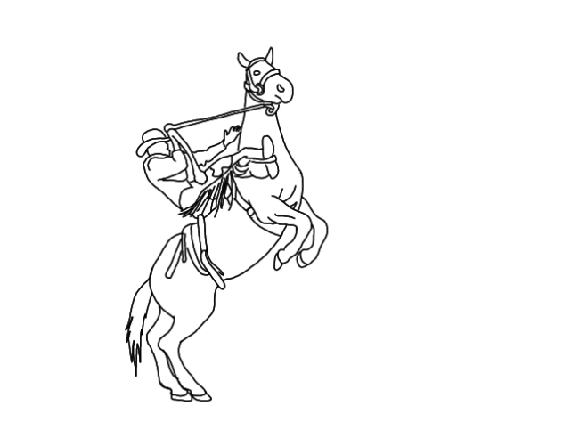 Horse bucking animation