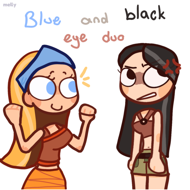 blue and black eye duo! (not ship!)