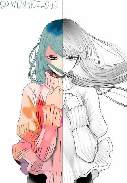 Akane coloring collab and comp