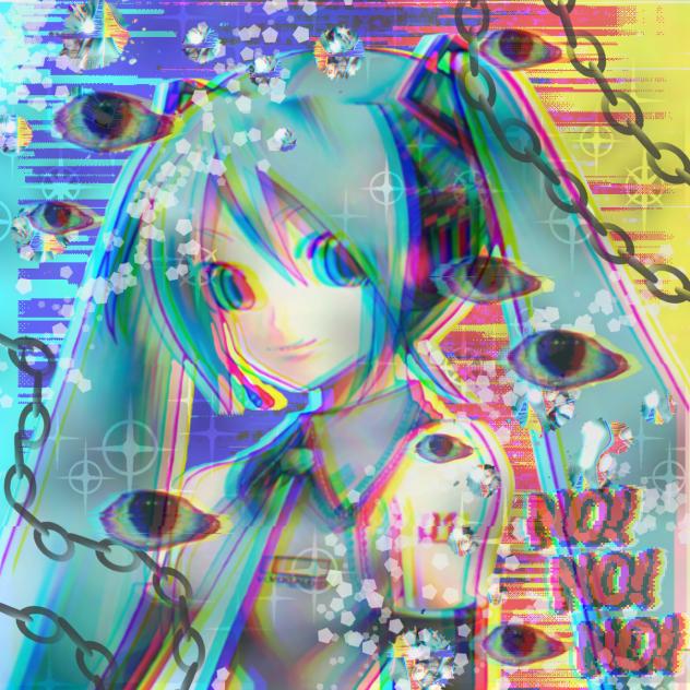 Hatsune miku glitchcore and weirdcore