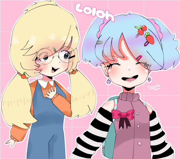 Goth Girl and cute girl♡