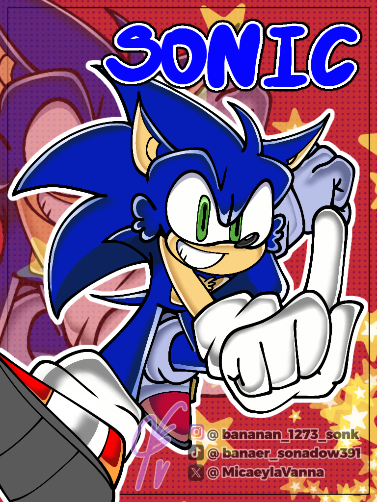 sonic the hedgehog adventure style - ibisPaint