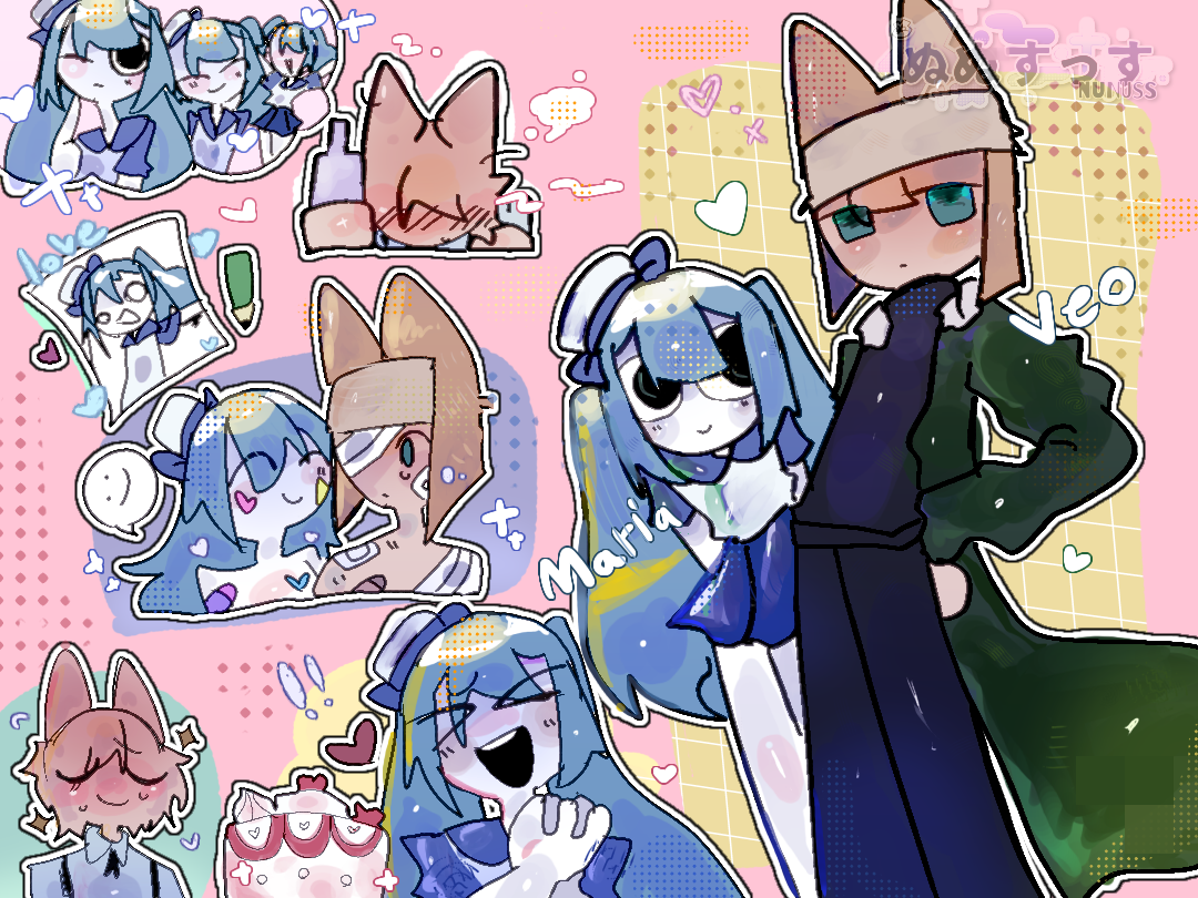 コラージュ素材♡キャラmix④ ハンドメイド66 平袋 おすそ分けファイル ステッカー 和風