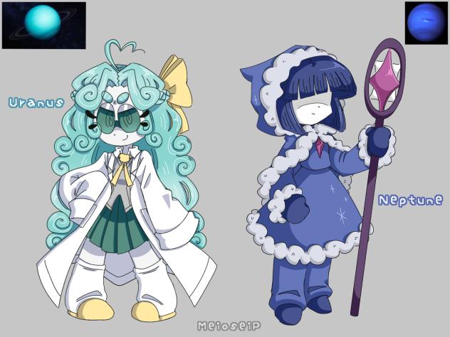 Uranus and Neptune humanizations!🌌🪐