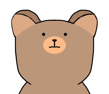 上を向いてるくまを描きました！