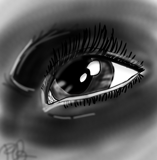 semi realistic eye