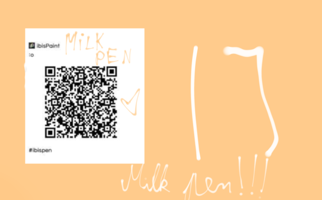 Milk pen brush qr code