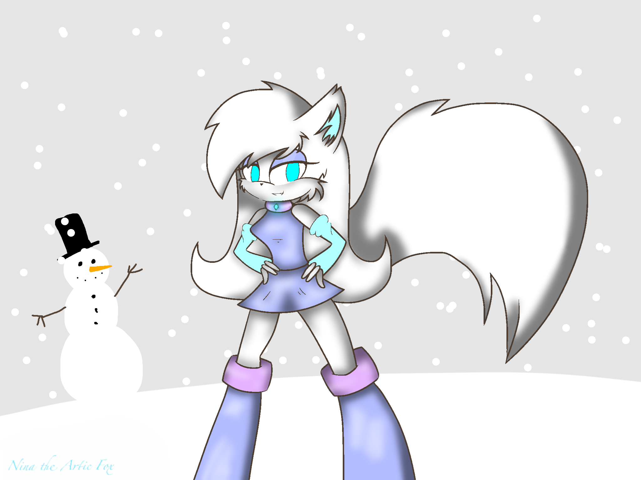 Nina the Artic Fox speedpaint - ibisPaint