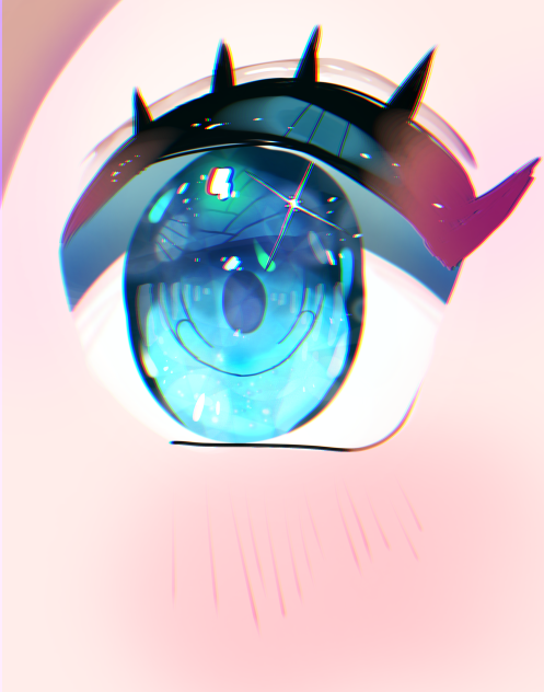 水色お目目
