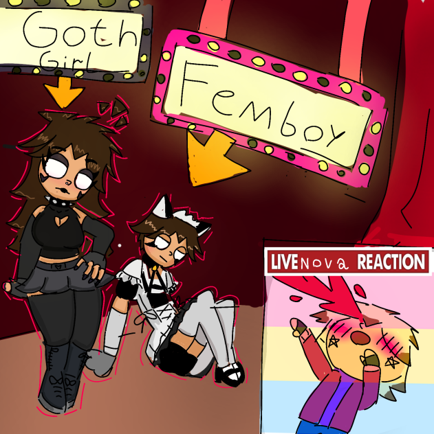 goth girl creta and femboi Creto