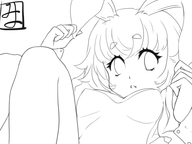 バニーちゃん　line art