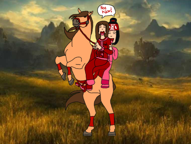 Wendy And Suzume Yeehaw Horse Riding.