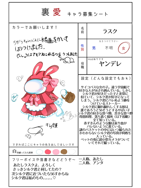 キャラ募