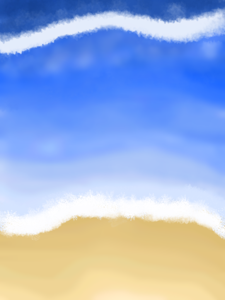 How to draw beach whit a wave - ibisPaint