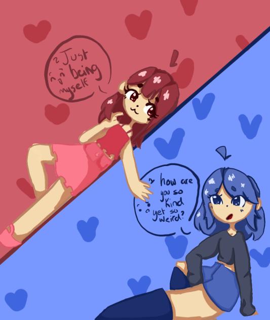(~❤️ • 💙~)
