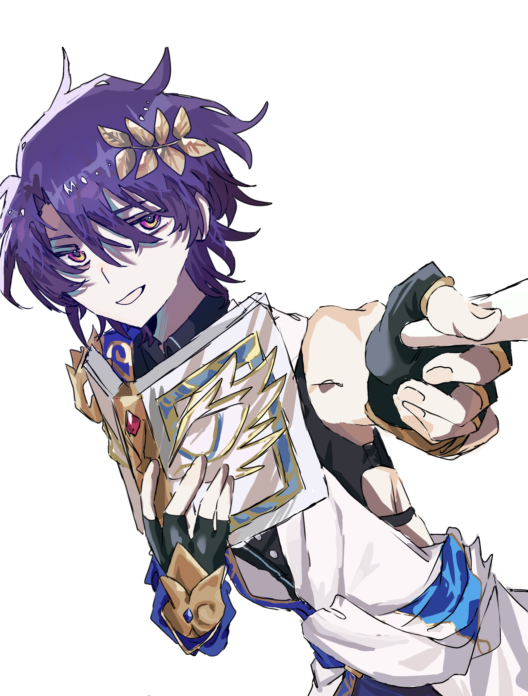 崩壊スターレイル　レイシオ　色紙　手描き　イラスト ファンアート アナログ ︎手描きイラスト︎ 崩壊スターレイル Dr.レイシオ寸松庵色紙ファンアート