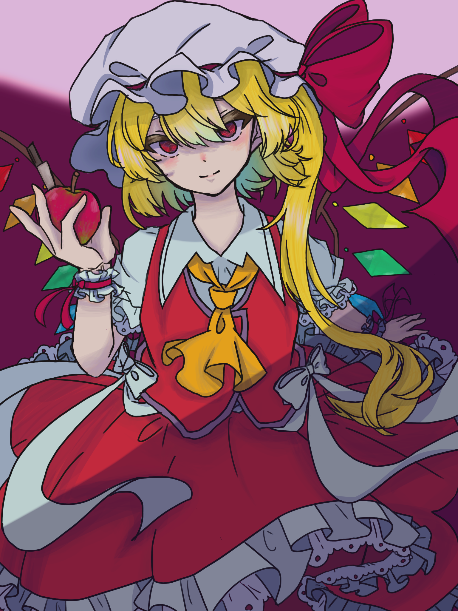 A*E様 フランドール・スカーレット 額装 アート くれ〜ぷ先生直筆サイン入り Amazon.co.jp: 東方 フラン フランドール スカーレット 複製