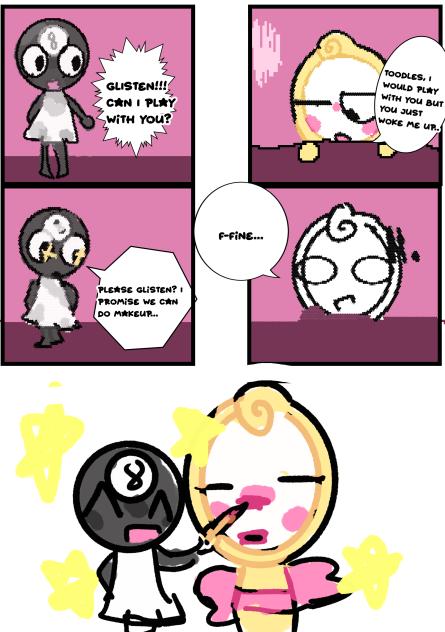 Toodles wants to play with Glisten