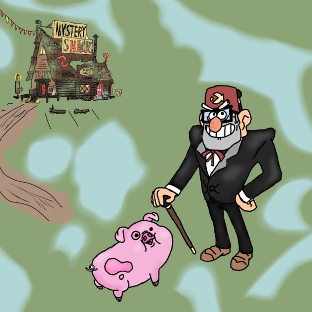 Grunkle Stan and Waddels