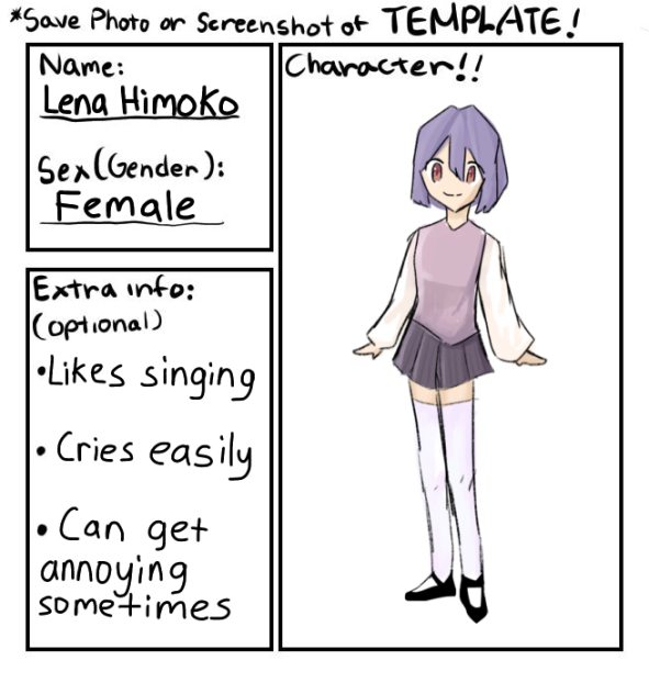 Character sheet for Heal