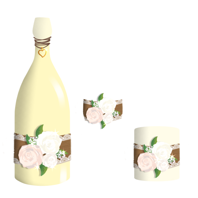 Champaign and candle