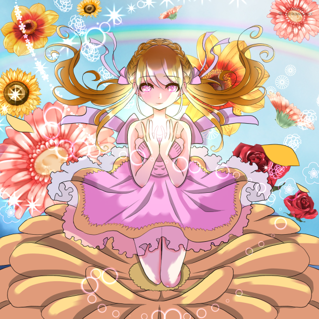 花は咲く(星川ヤヨイさんの線画お借りしました！)