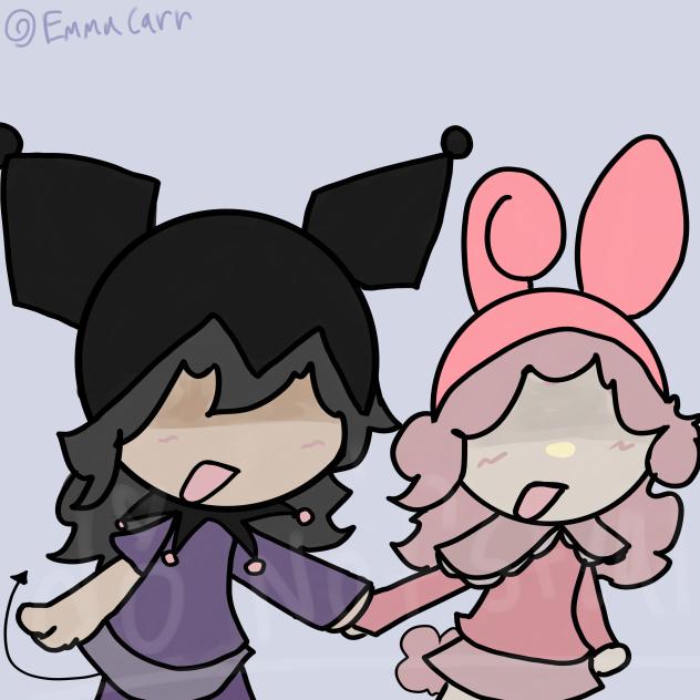 Kuromi and my melody.