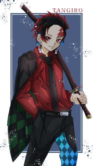 スーツも着こなす炭治郎