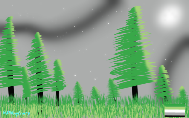 Aromantic flag artwork