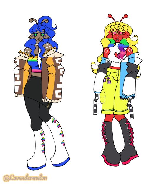 bug girl and alien girl again