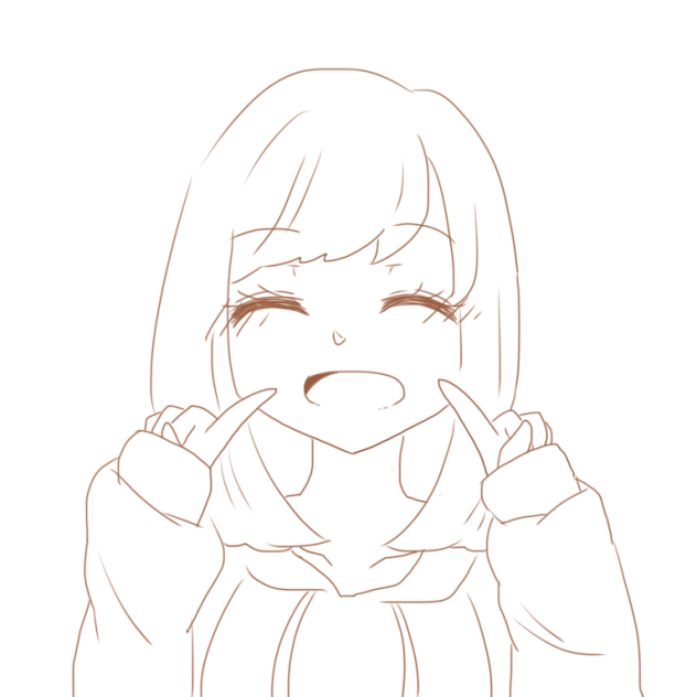 にぱ 線画