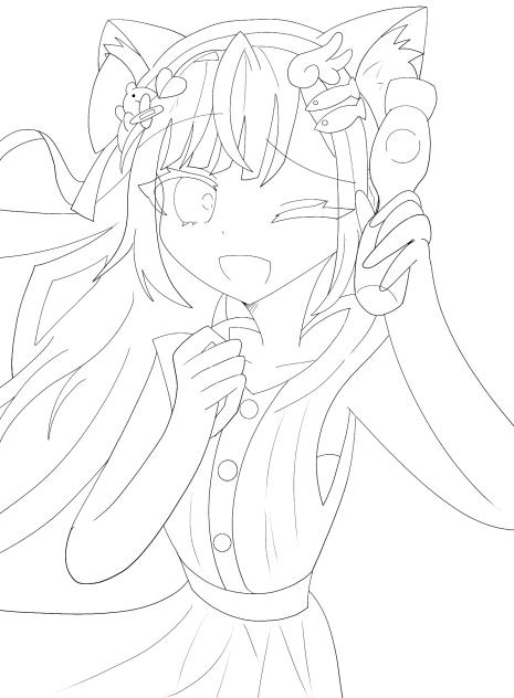 結城さくな🩷🩵     線画！