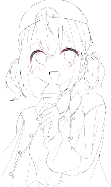 4小豆沢こはね　線画