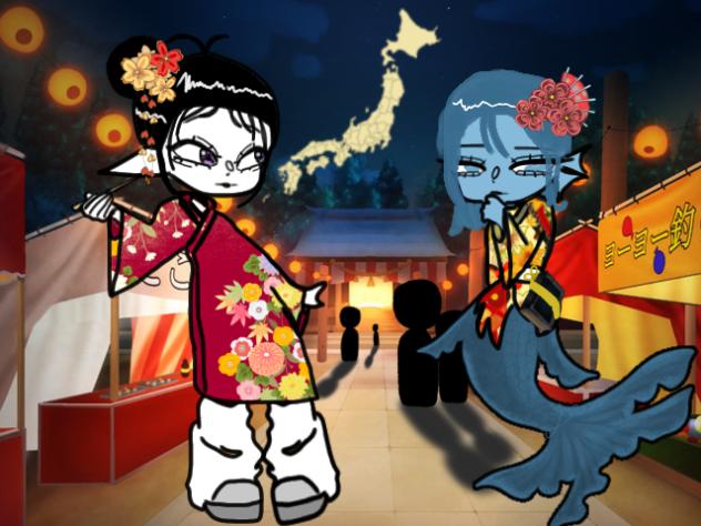 collab with friend (chibi version)_Restored