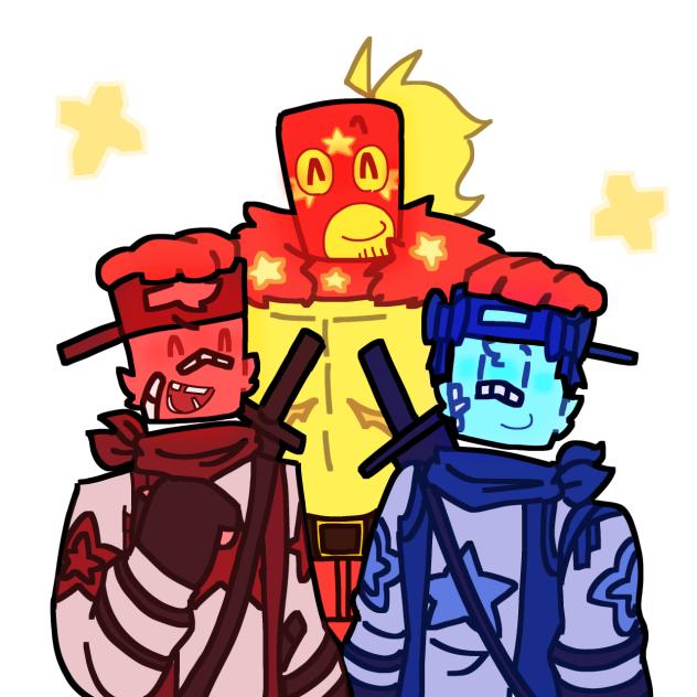 Noobador red and blue