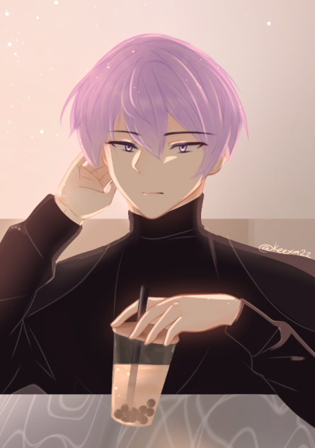 Lavender and boba - ibisPaint