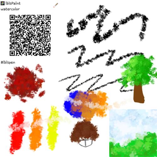 watercolor brush qr
