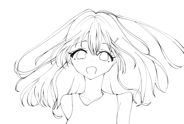 ヽ(｡◕o◕｡)ﾉ.◊❀線画