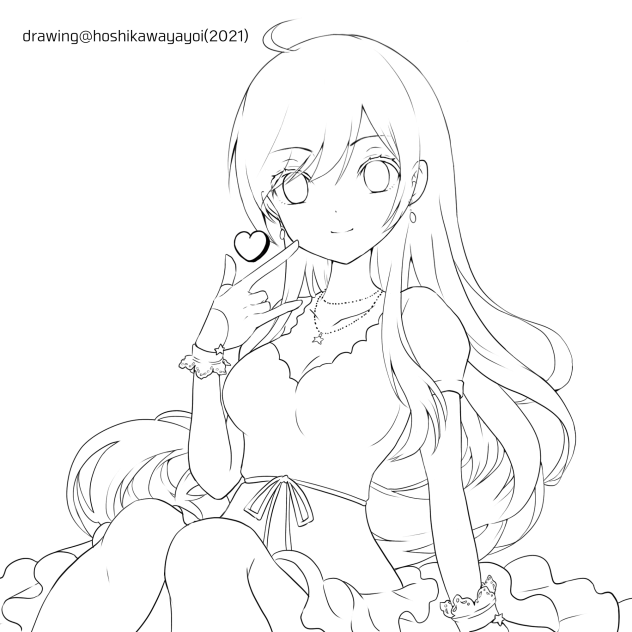 ラズベリープラネット(ぬりえ)