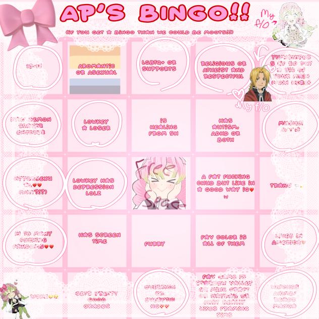 Doing AP’s bingoooo