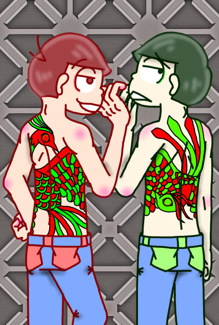 【六つ子】タトゥー松＠速度【自分絵】