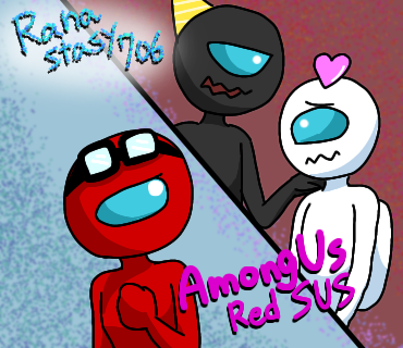 fan art (Among Us Red SUS)
